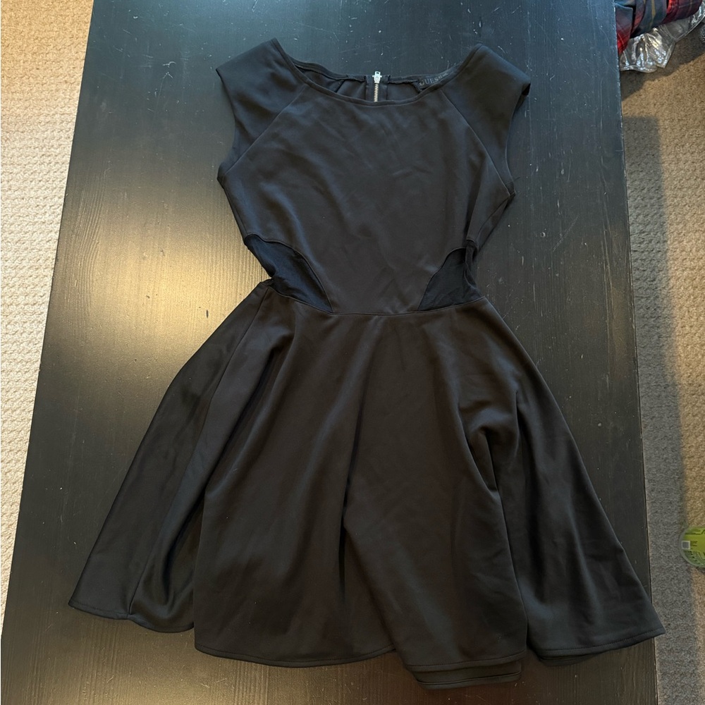 Guess Elegant Black Mesh Inset Dress